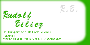 rudolf bilicz business card